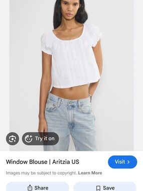 ISO!!! Aritzia White Window Blouse